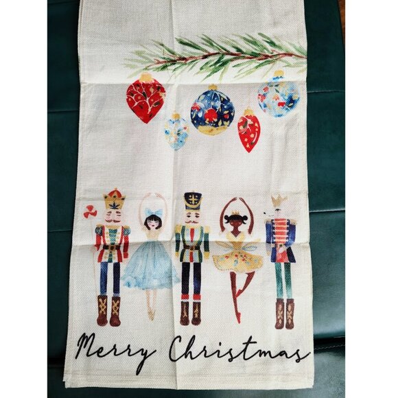 Christmas Table Runner Nutcracker Decor Long Holiday Xmas Decorative Cloth 120" - Picture 8 of 16